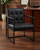 Black PU leather chair in Office Reception Room