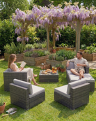 6 Seater Grey Modular Garden Sofa