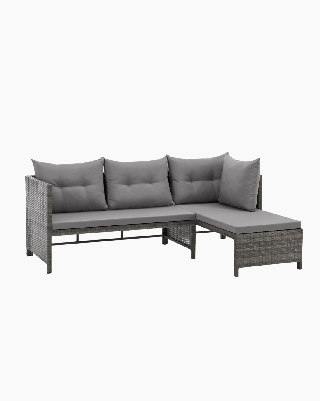 Outdoor 3 seater rattan sofa lounge with weather-resistant cushions