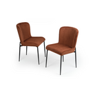 Set of two brown chairs