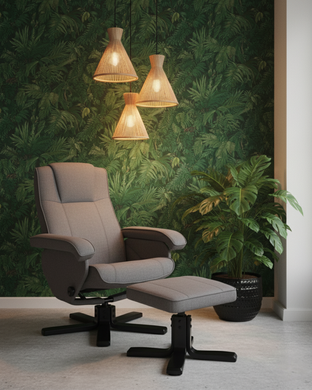 Swivel Recliner Chair Grey