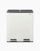 White Kitchen Bin with Recycling