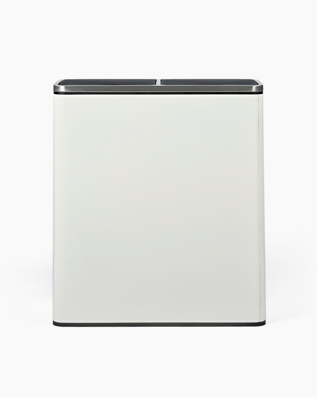 White Kitchen Bin with Recycling Compartment