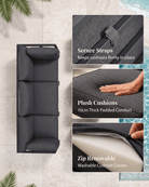 Outdoor sectional sofa with plush cushions