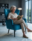 high back wing chair for elderly