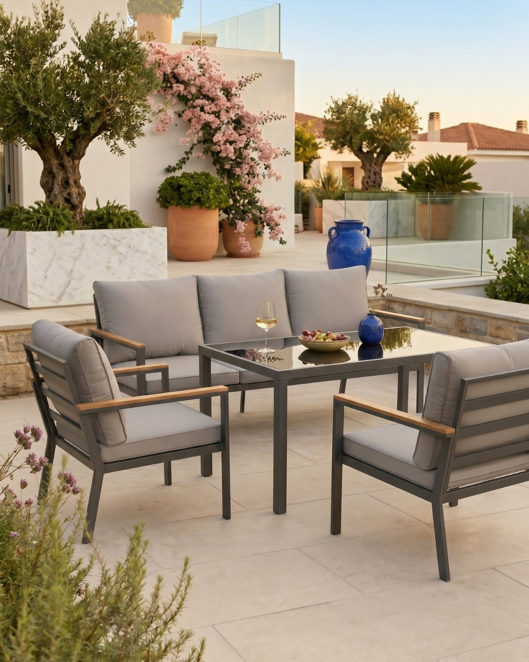 athens outdoor furniture 5 seater