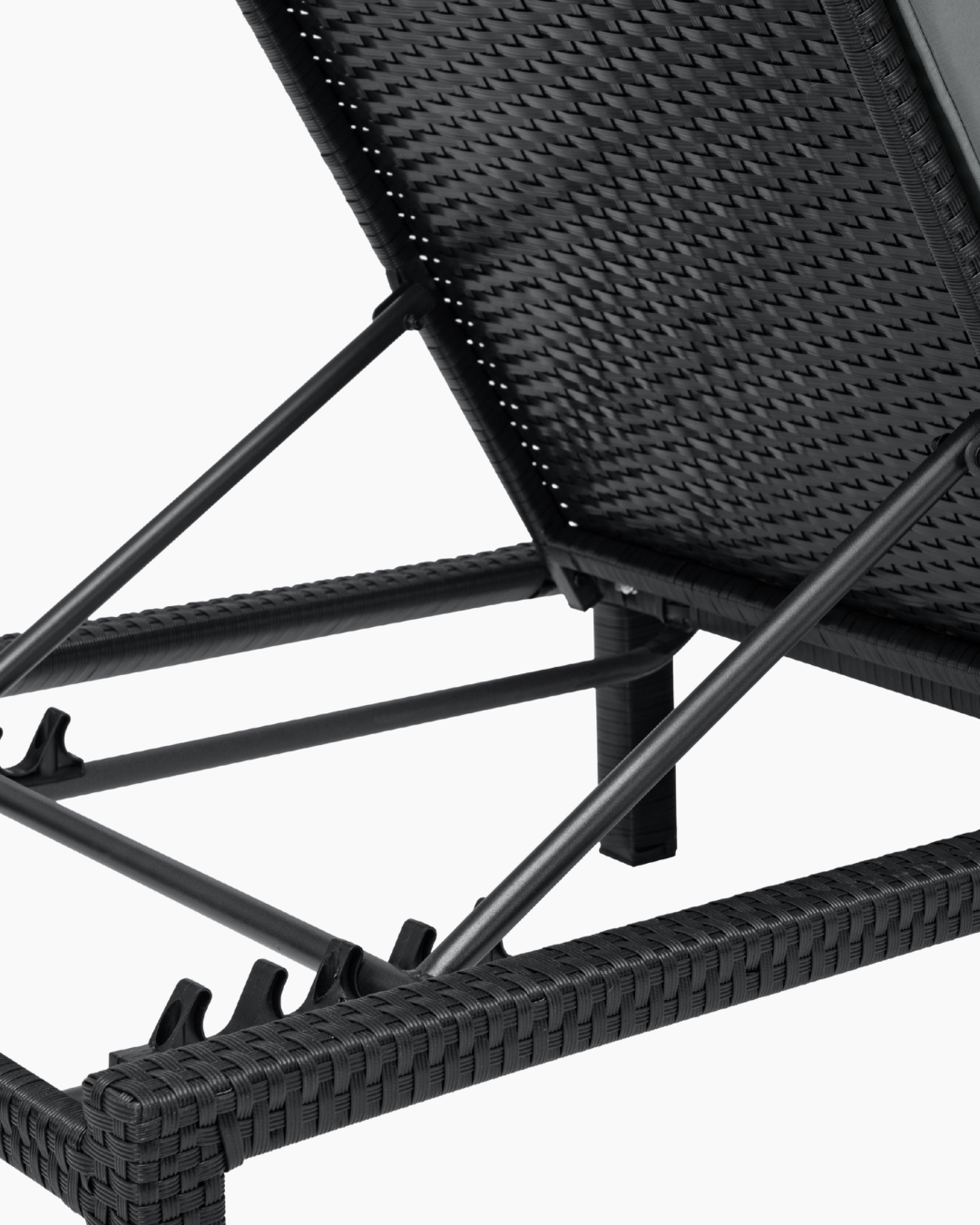 Rattan reclining sun lounger