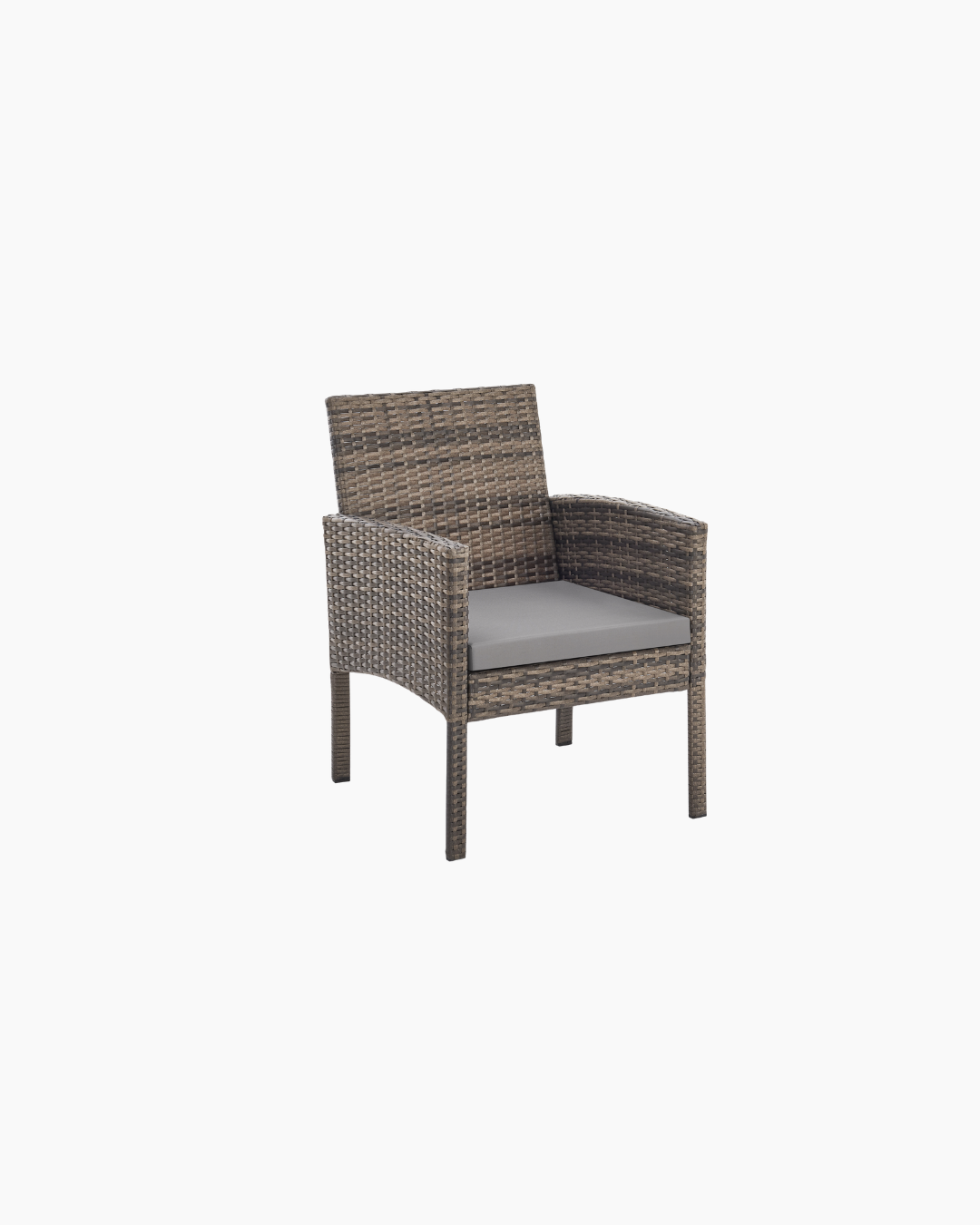 brown garden armchair with cushion