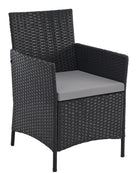 Black rattan bistro chair