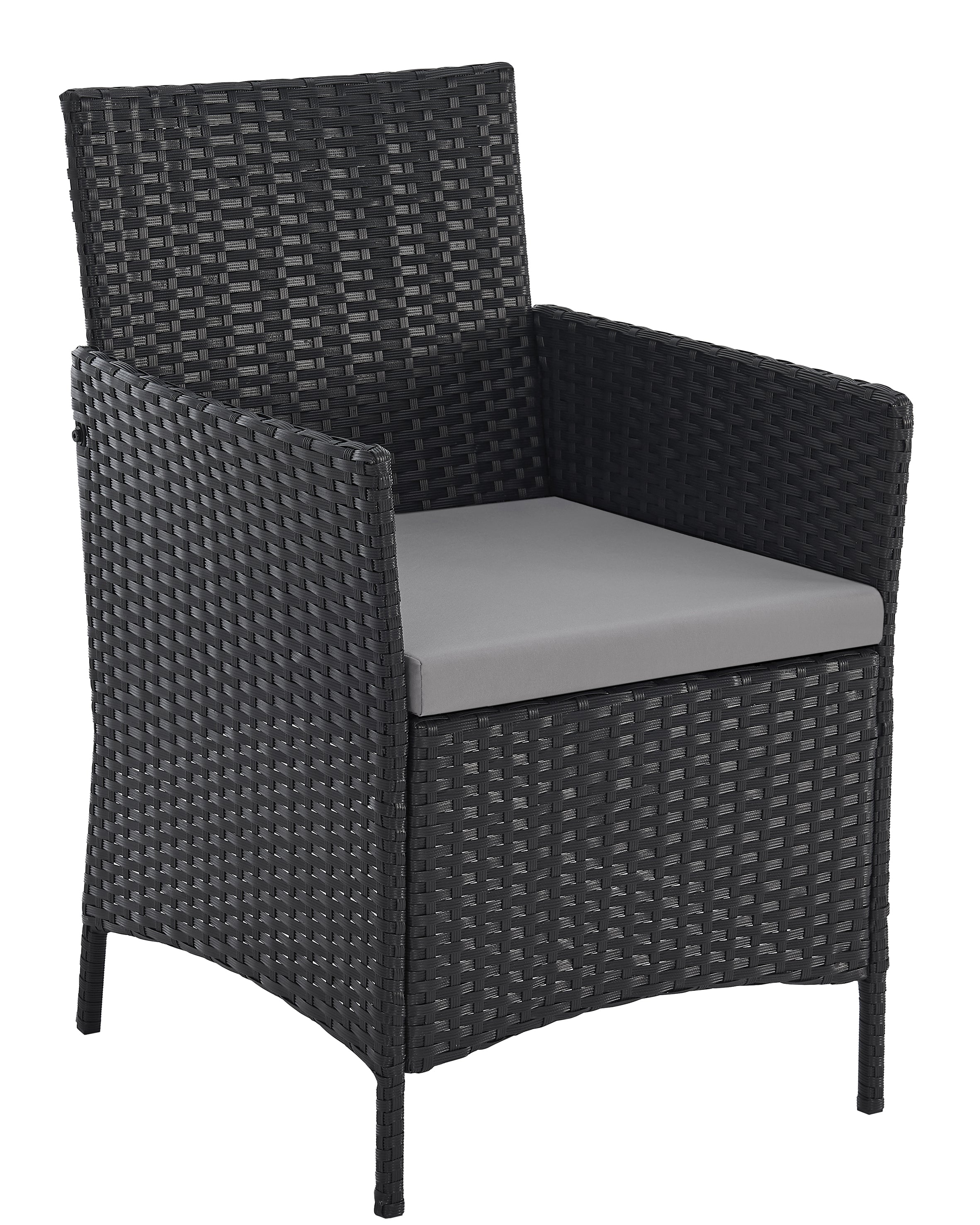 Black rattan bistro chair