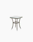 Small square table with glass top