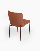 curved back dining chair brown