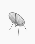 Grey Rattan Chair acapulco style