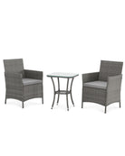 Grey Rattan Bistro Garden Furniture