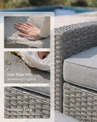 Outdoor furniture with cushions