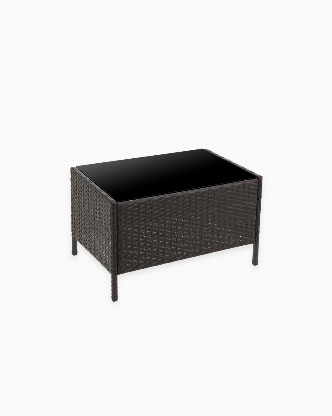 brown rattan coffee table