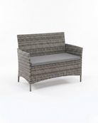 grey rattan 2 seater garden furniture