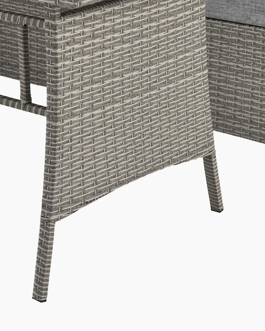 mountain grey PE rattan weave garden furniture with powder coated steel frame