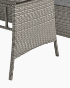 mountain grey PE rattan weave garden furniture with powder coated steel frame
