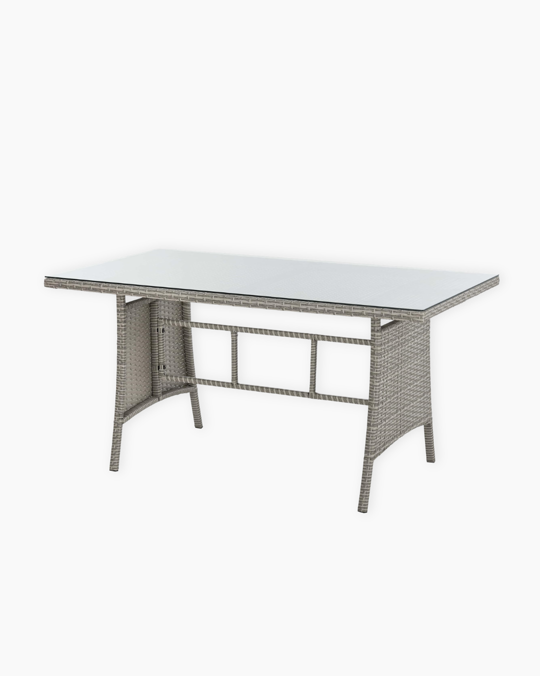 rattan garden furniture with glass top dining table