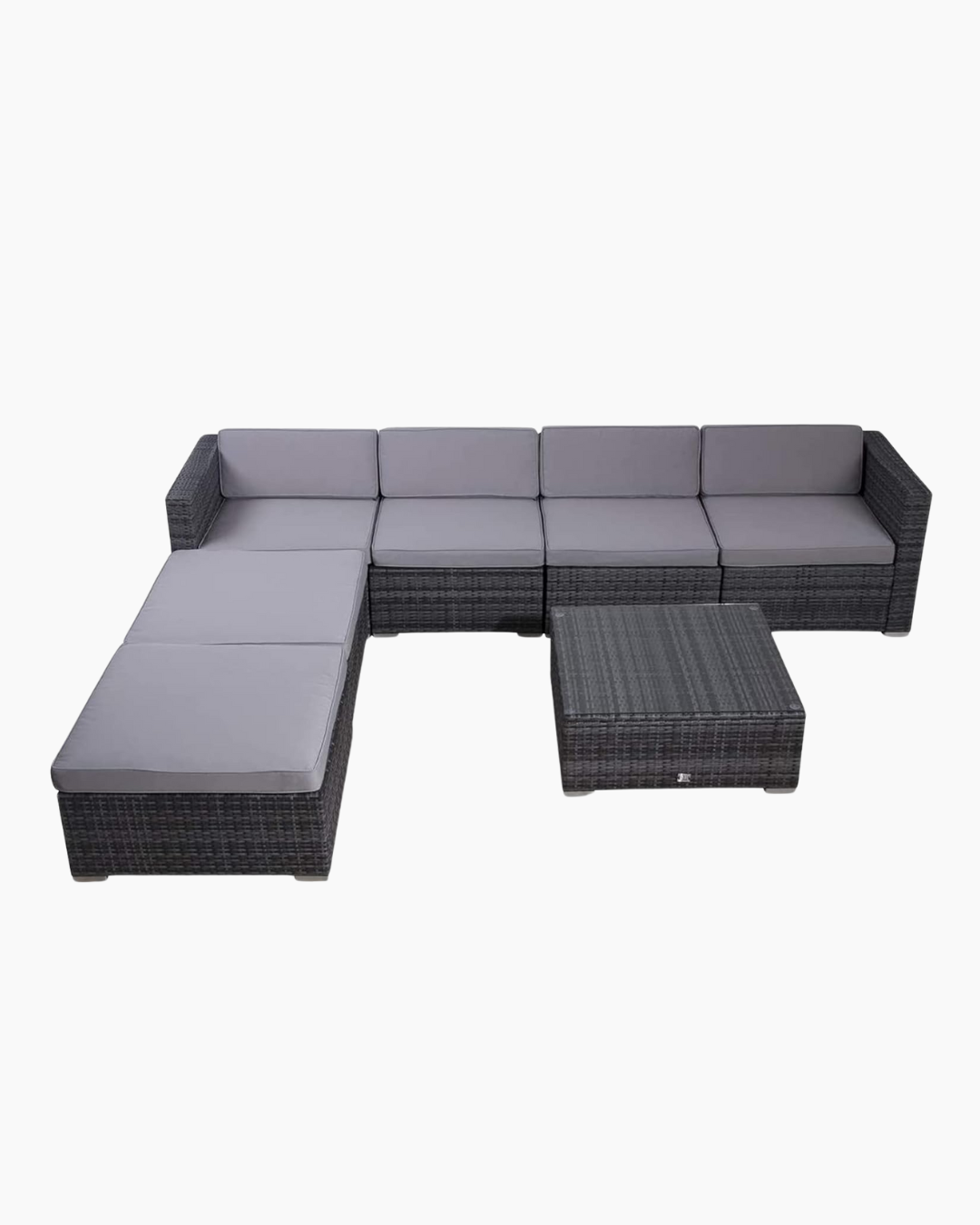 grey corner sofa left hand garden furniture 6 seater