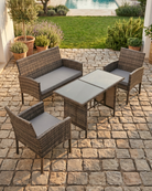 4 seater outdoor patio conversation set
