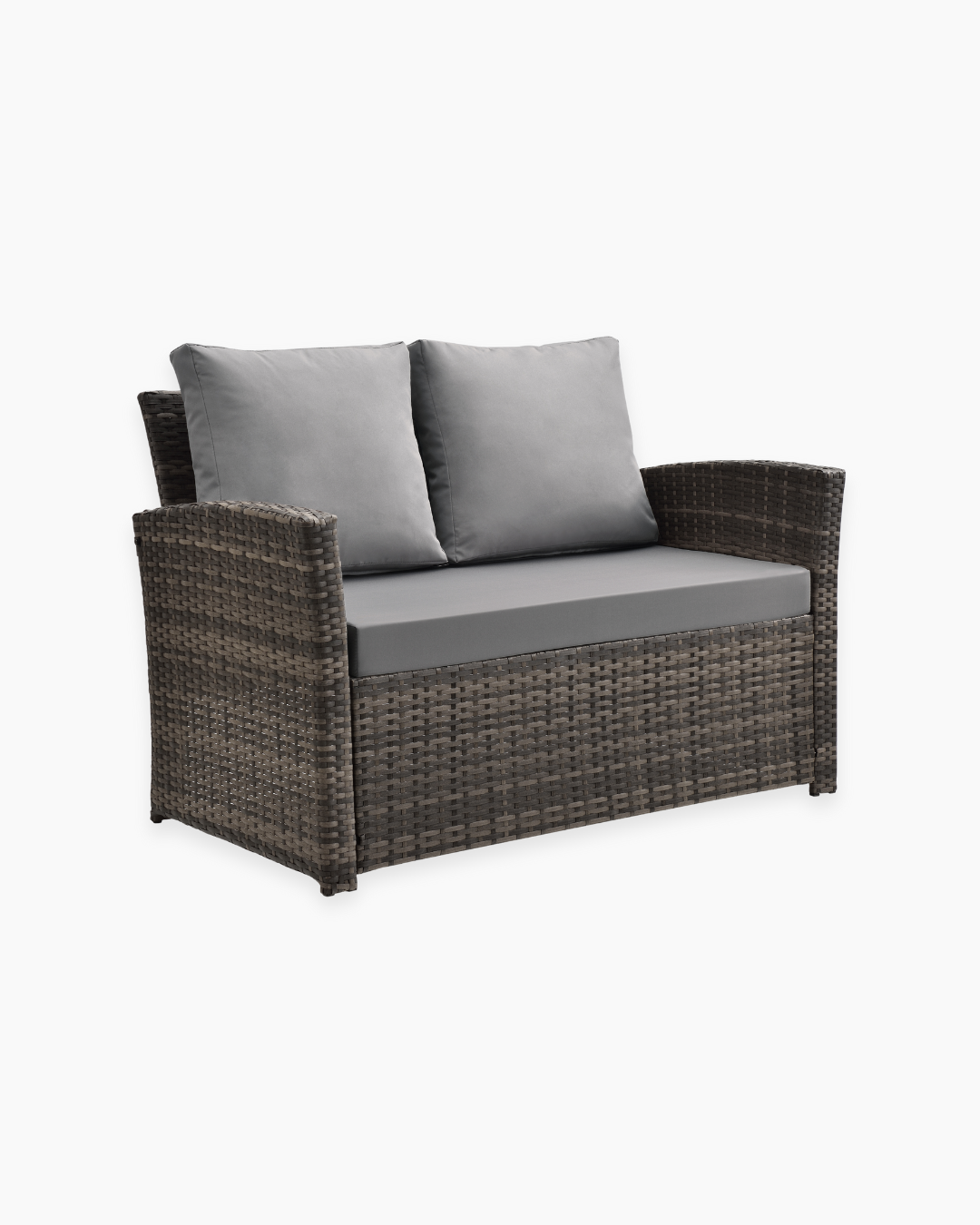 cedar brown loveseat sofa rattan