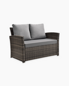 cedar brown loveseat sofa rattan