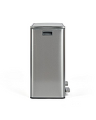 silver double stainless steel bin