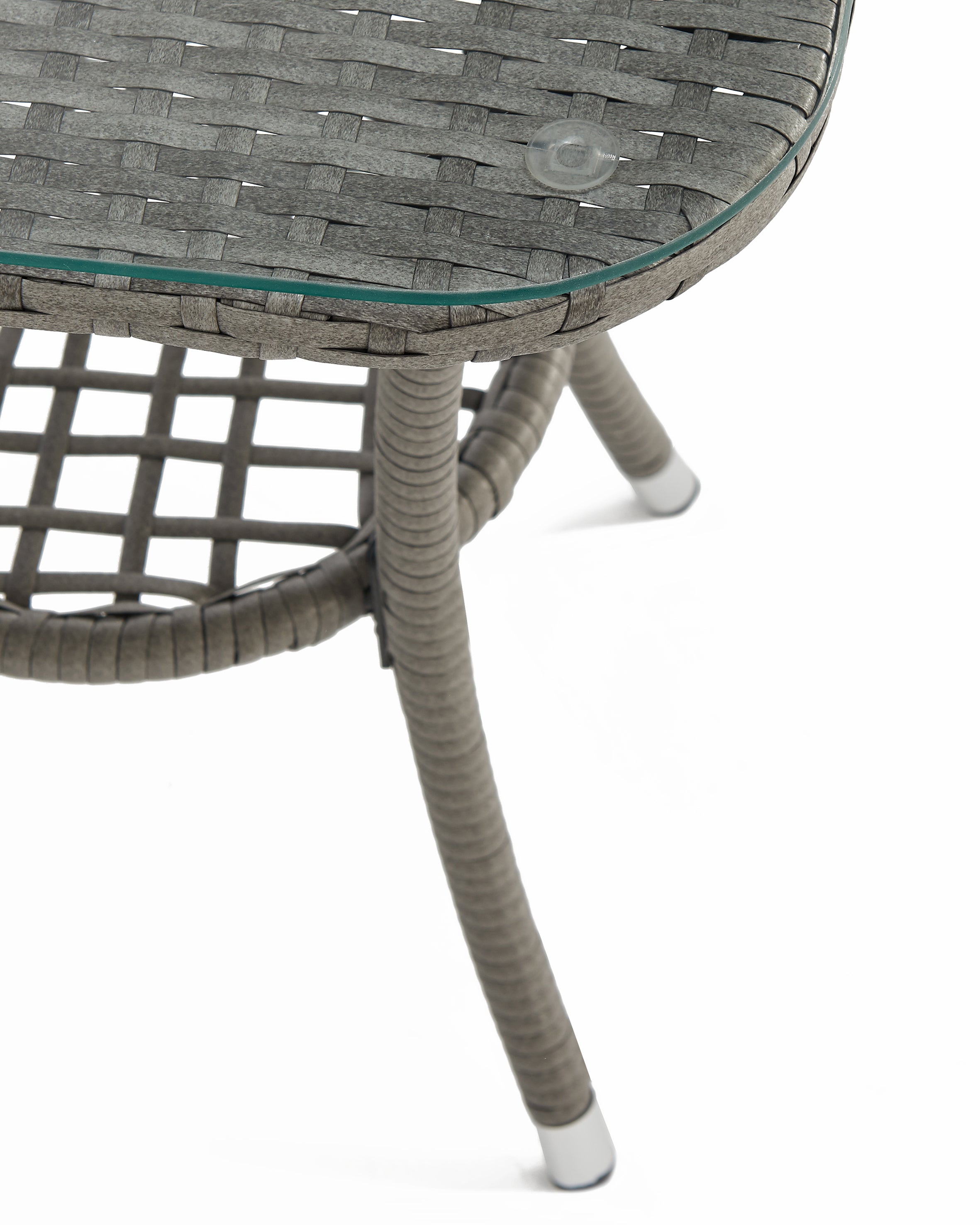 square 2 seater garden table set grey rattan