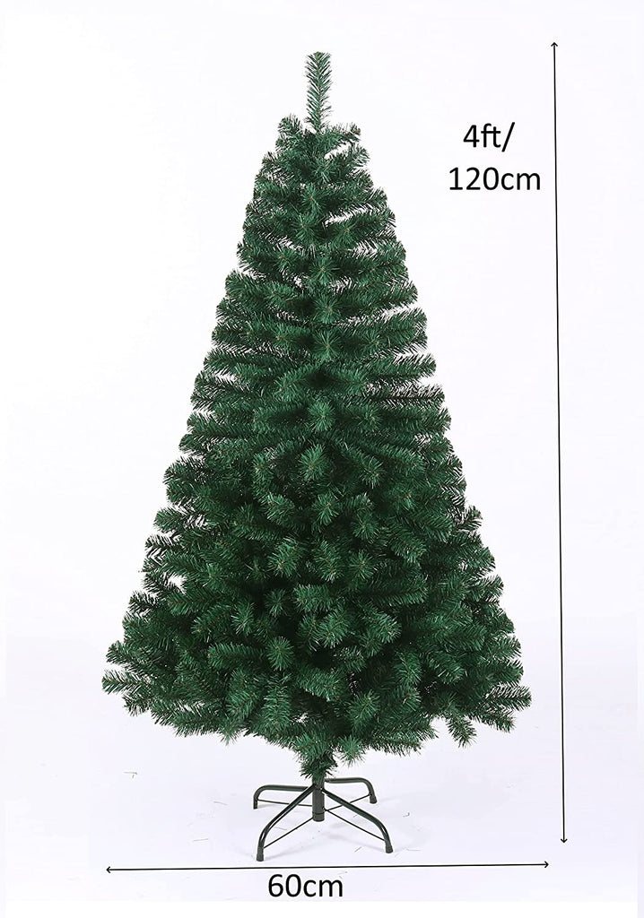 EVRE 4Ft Evergreen Artificial Christmas Tree dimensions in CM  of height 120 and width 60