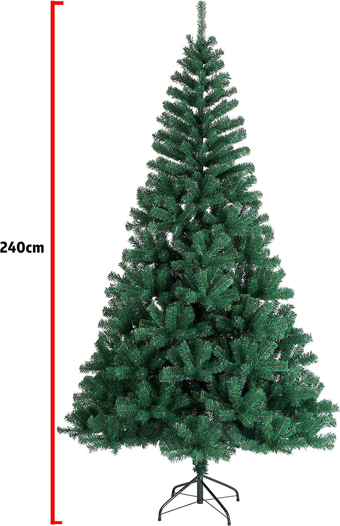 EVRE 8Ft Evergreen Artificial Christmas Tree dimensions in CM of height 240