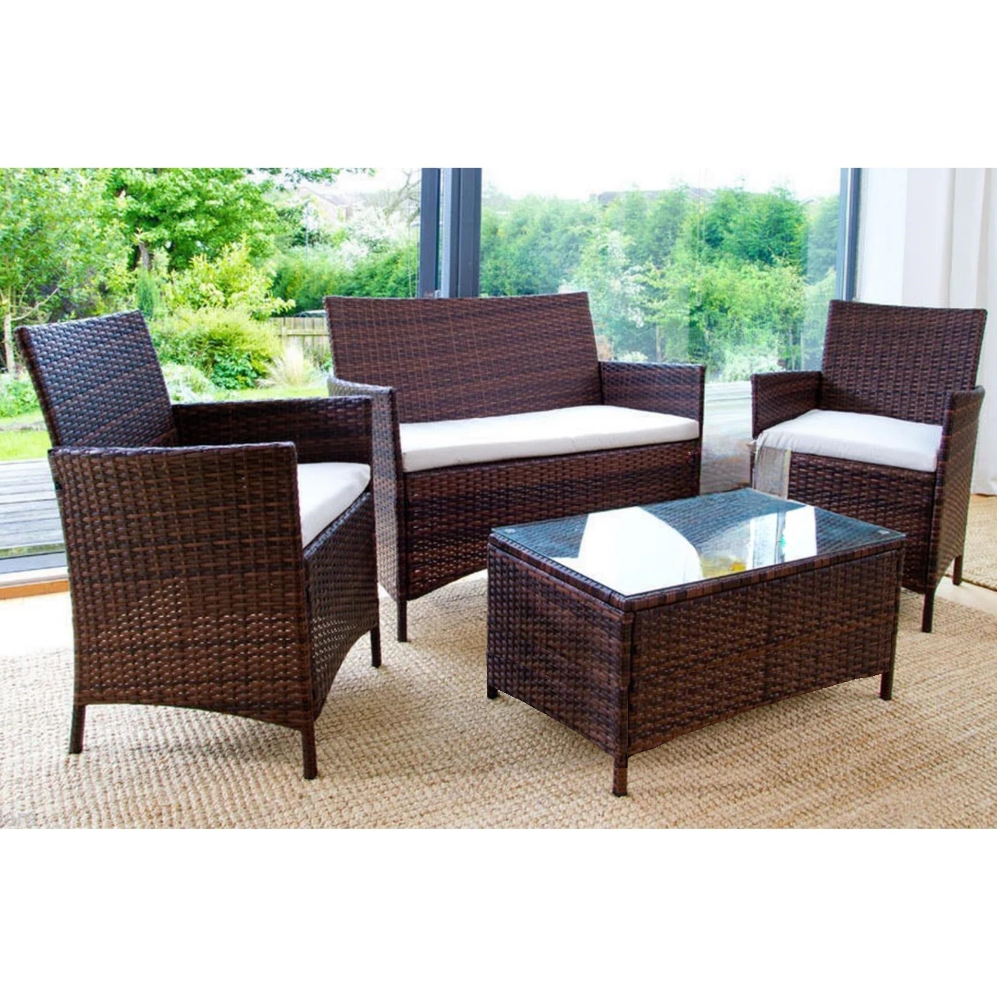 Madrid Rattan 4 Seat Garden Furniture Set Evre Limited