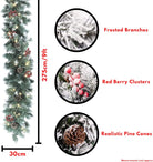 EVRE 9Ft Christmas Garland Features and dimensions