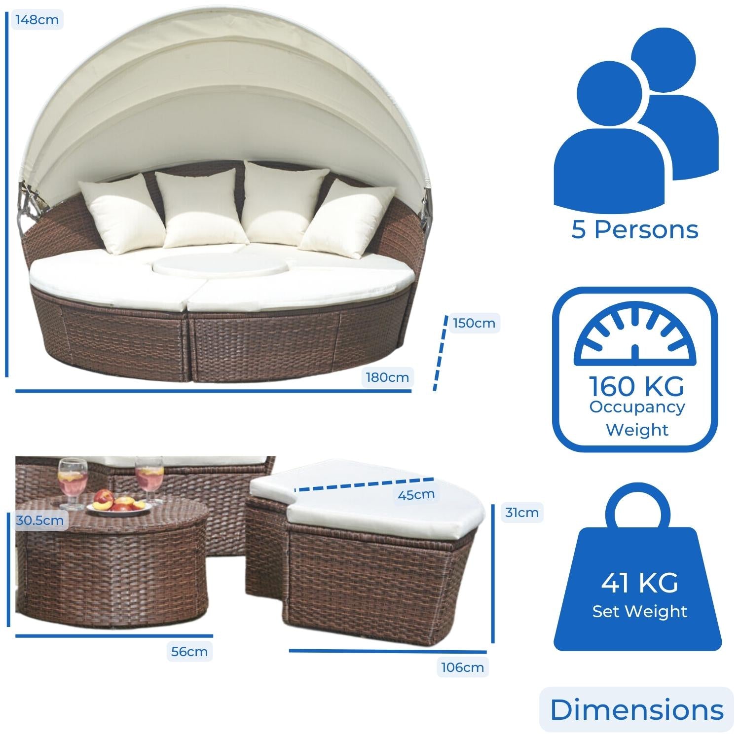 Rattan daybed b&m deals