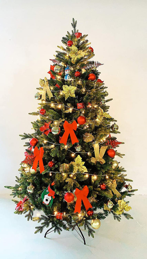 Evre Spruce 4Ft Christmas Tree Decorated on White Background