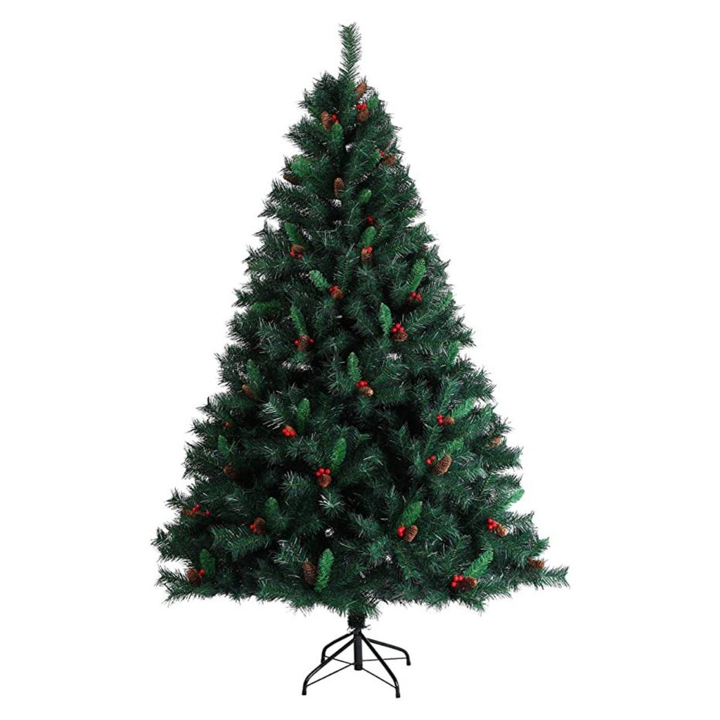 EVRE 8Ft Pine cone and Berries tree on white background