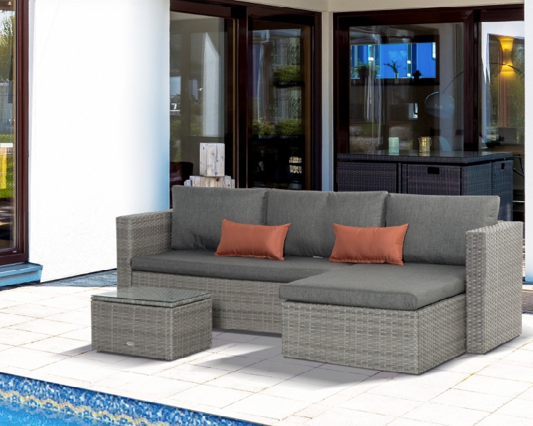 Homebase rattan online corner sofa set